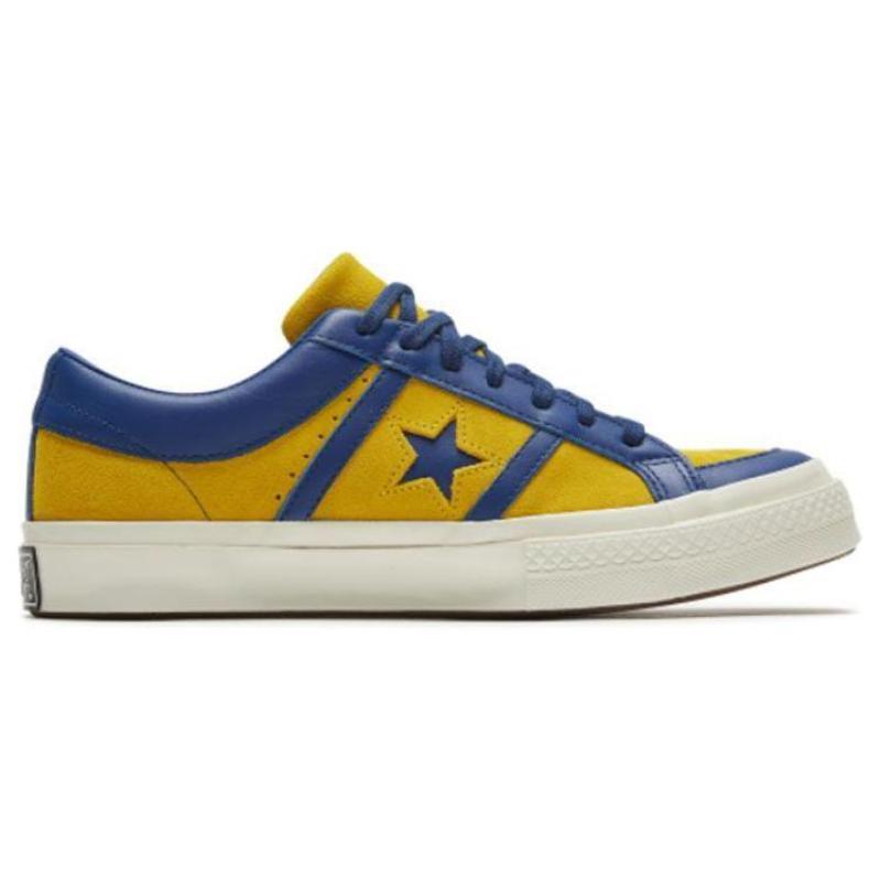 Converse One Star Academy Casual Wrapping Non-Slip Lightweight Low-Top Board Shoes Unisex Yellow and Blue