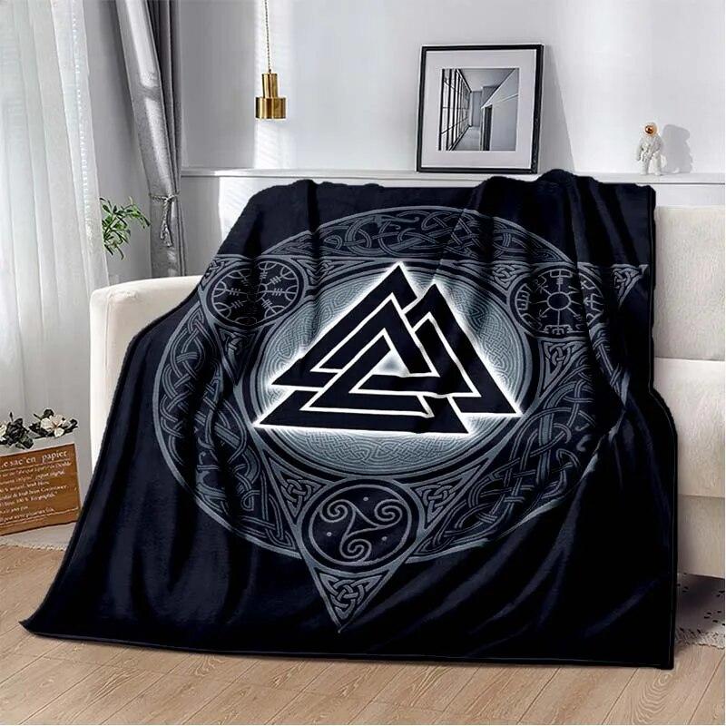 Die Vikings Fashion Blanket-Lightweight Flannel Throw for Sofa and Bed ,Digital Printed Blanket with Soft & Worm Flannel Fabric