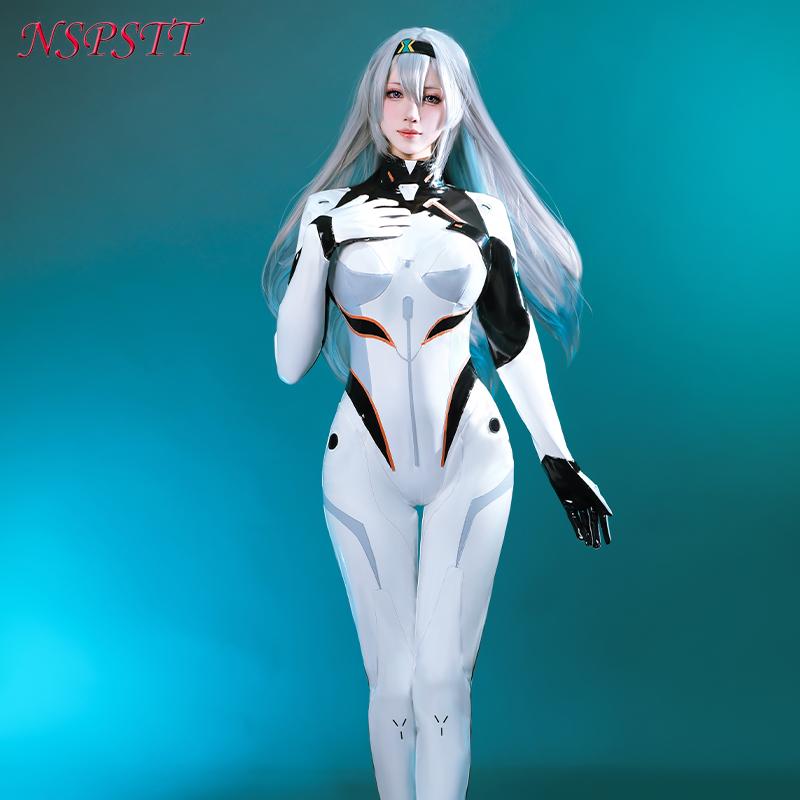 NSPSTT EVA Ayanami Rei Combat Suit Cosplay Costume Ayanami Rei Costume Halloween Carnival Party Women Jumpsuit Outfit Fullset