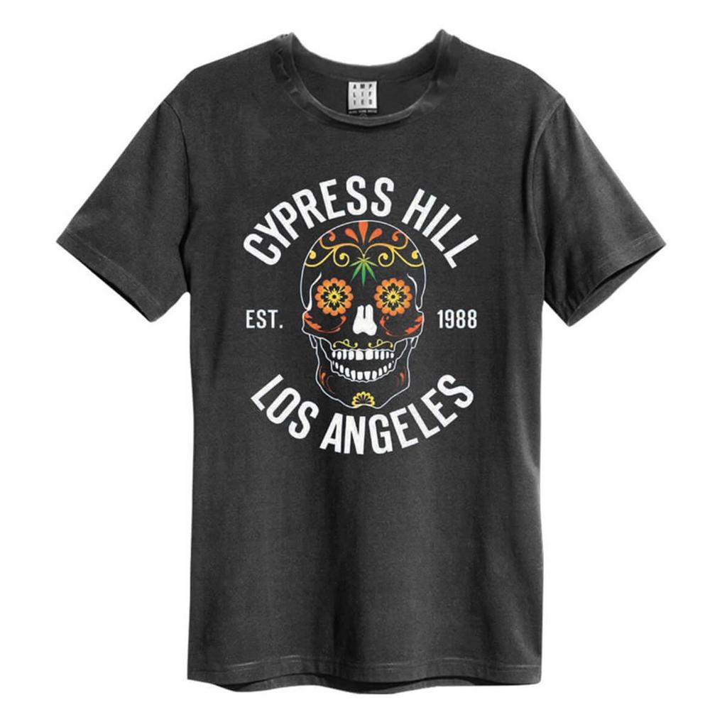 Amplified Unisex-Erwachsene Blumenschädel Cypress Hill T-Shirt