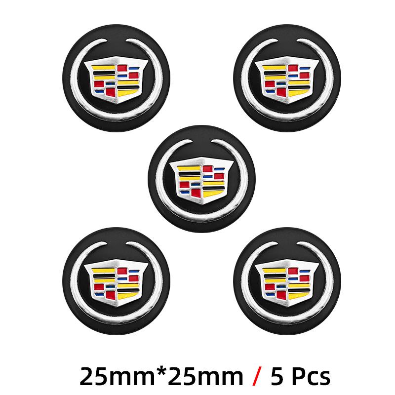 21mm/25mm Car Emblem Insignia Aluminum sticker Key Logo For Cadillac Escalade CTS ATS BLS XLR XTS STS XT4 CT4 XT5 CT5 XT6 CT6