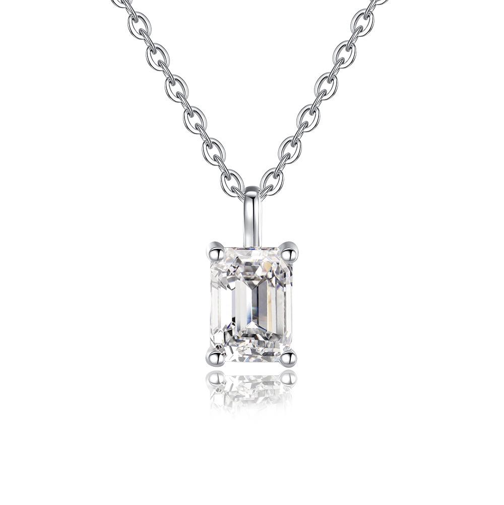S925 Sterling Silver Moissanite Cross Pendant Clavicle Necklace for Women Luxury Sparkling Fine Jewelry Gift