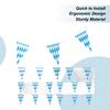 Oktoberfest Blue White Triangular Pennant Flags 20 Pieces Themed Bunting Oktoberfest M-unich Event Atmosphere Decoration