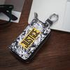Cute Cartoon Key Bag Men Women PU Leather Key Holder for Car Metal Key Chain Creative Mini Zip Coin Purse Car Key Case Cover