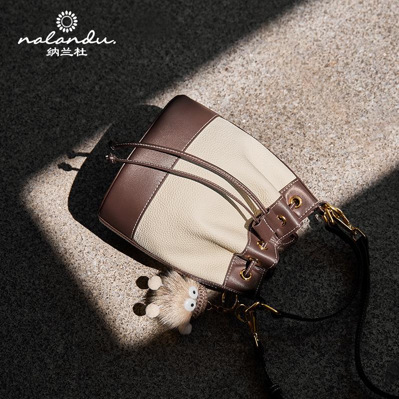 Mrs. Qiao Women's Bag 2025 New Crossbody Bag for Women Autumn Winter Bucket Bag Genuine Leather Women's Bag High-end Handbag