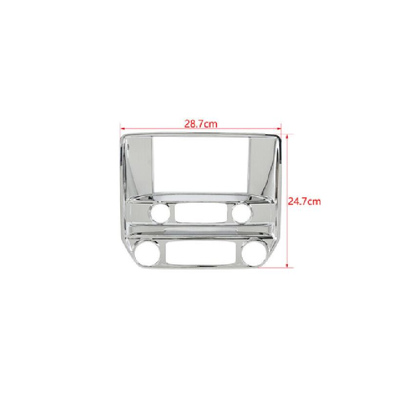 Chrome Console GPS Navigation Cover Panel Trim For Chevy Silverado/GMC Sierra