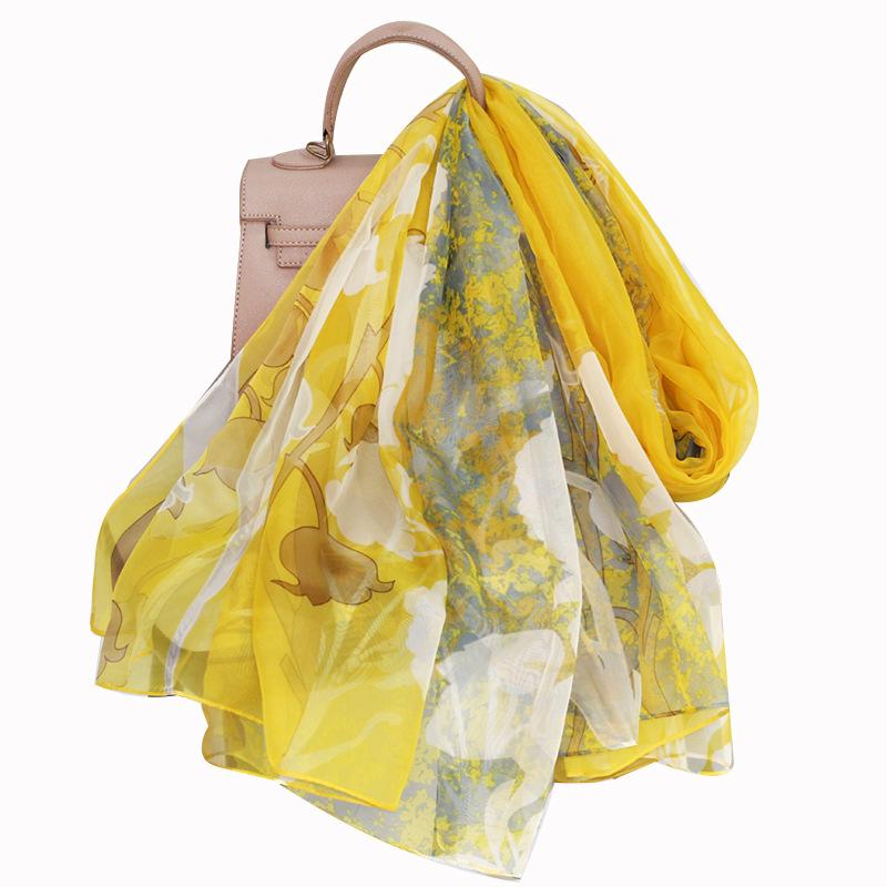 Soft Yarn Large Yarn Scarf Thin Scarf Scarf Fashionable and Versatile Large Scarf Shawl Sun Protection Beach Towel