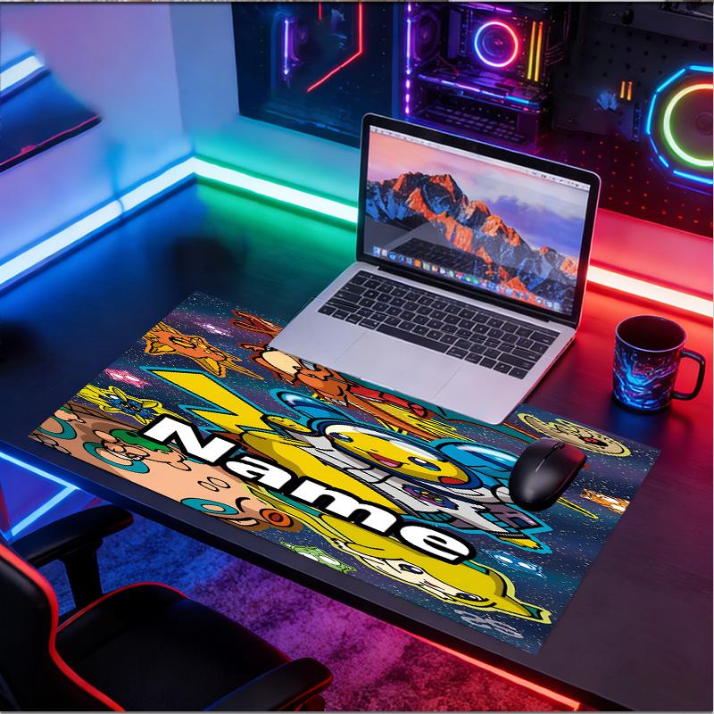 Özel İsim Kişiselleştirilmiş Anime Desenli Mouse Pad, Dizüstü Bilgisayar Masa Matı, Ev için Dekoratif Masa Matı Klavye Altlığı Hediye