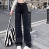 Women's High-Waisted Wide-Leg Jeans - Autumn New Style, Casual Loose Fit, Floor-Length Pants
