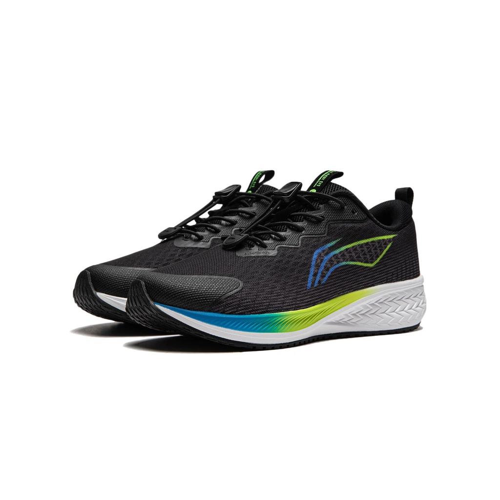 Li Ning Kids Running Comfortable Durable Casual Simple Running Shoes Kids Running Shoes Black Thunder-Gray YKFT078-7