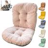 Non Slip Seat Cushion Chair with Back Support, Cozy Plush Integrated And Pad Ties, Soft Warm for Office Dining Chairs Sitting
