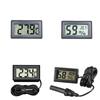 Mini LCD Digital Termometer Hygrometer Temperatur Inomhus Bekväm Temperatursensor Fuktighetsmätare Mätinstrument Kabel