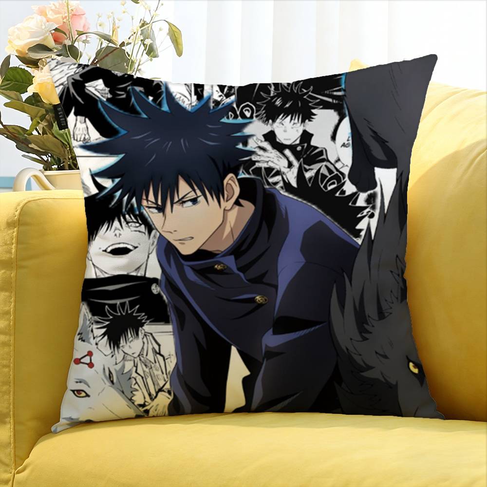 Fushiguro Megumi Anime World Various Sizes Square Pillow Case For Car Home Bedchamber Decor