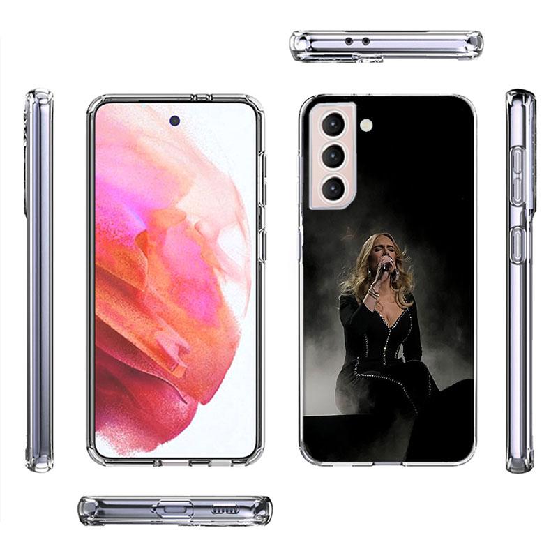 Zangeres A-Adele Telefoonhoesje Voor Samsung Galaxy S25 Edge S24 S23 FE S21 S20 S10 Plus S22 S26 Ultra Cover Transparante Hoesjes TPU Capa Shell