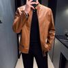 Men's Slim Fit Leather Jacket: Autumn/Winter Korean Style Motorcycle Trend