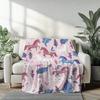 Children's cartoon horse pattern blanket, soft and comfortable, suitable for bedroom decoration, multi-color horse pattern