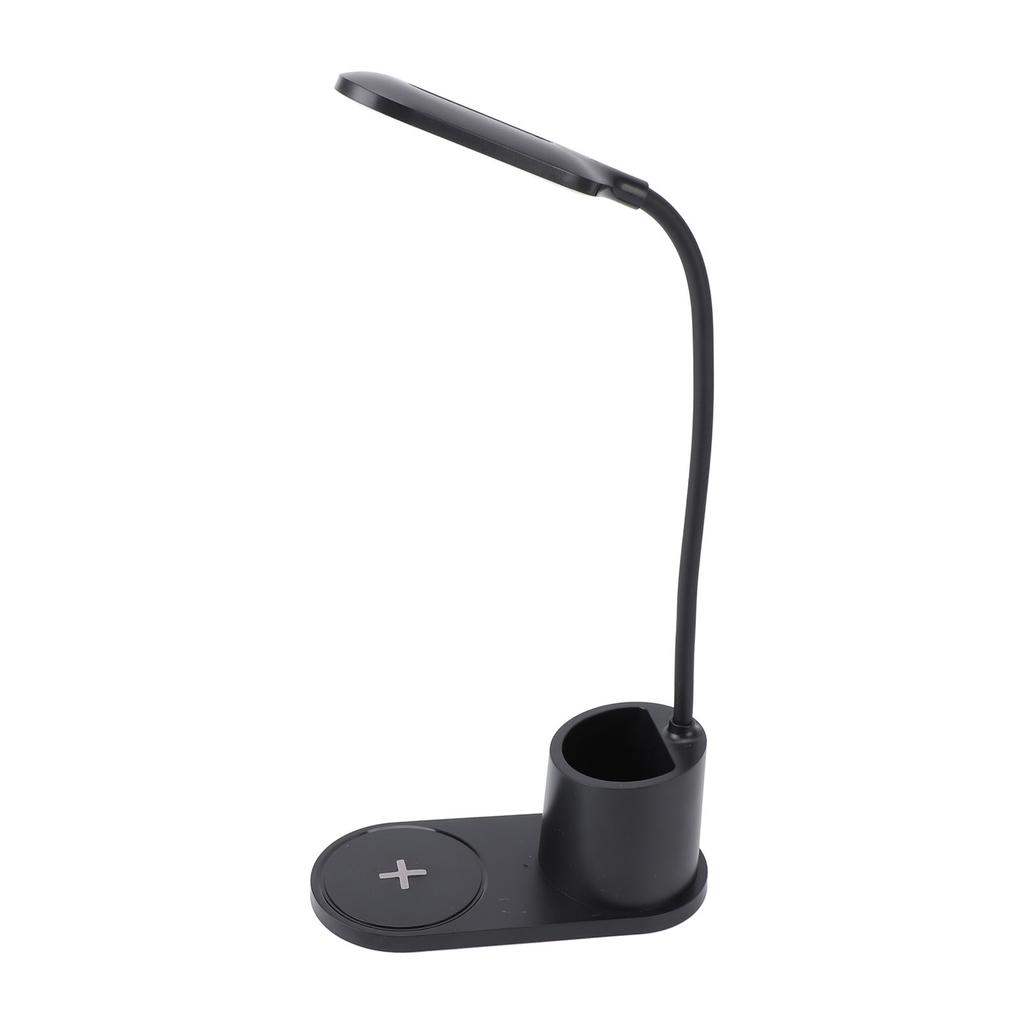 LED Desk Lamp Touch Control Flexible Arm Small Table Light with Wireless   Pen Holder for Dorm Bedroom