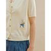 INMAN Ice Silk Floral Embroidered Knit Cardigan