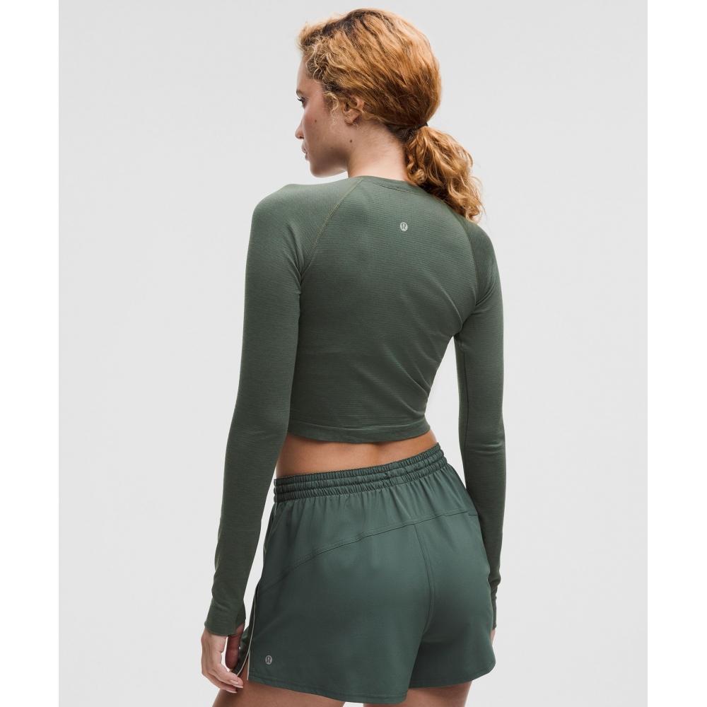 Lululemon Swiftly Tech Cropped Long Sleeve Shirt 2.0 Dark Forest Dark Forest