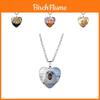 Adorabile Collana con Pietra del Tempo Animale a Forma di Cuore con Affascinante Ciondolo Gatto per Donne