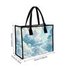 Aesthetic Cloud Pattern Tote Bag Large Capacity Fashion Carry Bag Stylish Casual Daily Use