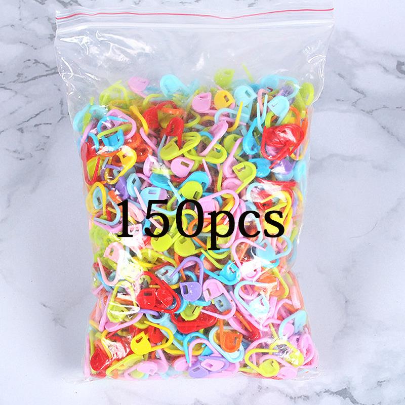 100-1000Pcs Mix Color Plastic Resin Small Clip Locking Stitch Markers Crochet Latch Knitting Tools Needle Clip Hook Sewing Tool