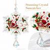 Sleigh with Snowflake 2D Flat Acrylic Christmas Hanging Ornament for Tree Decor