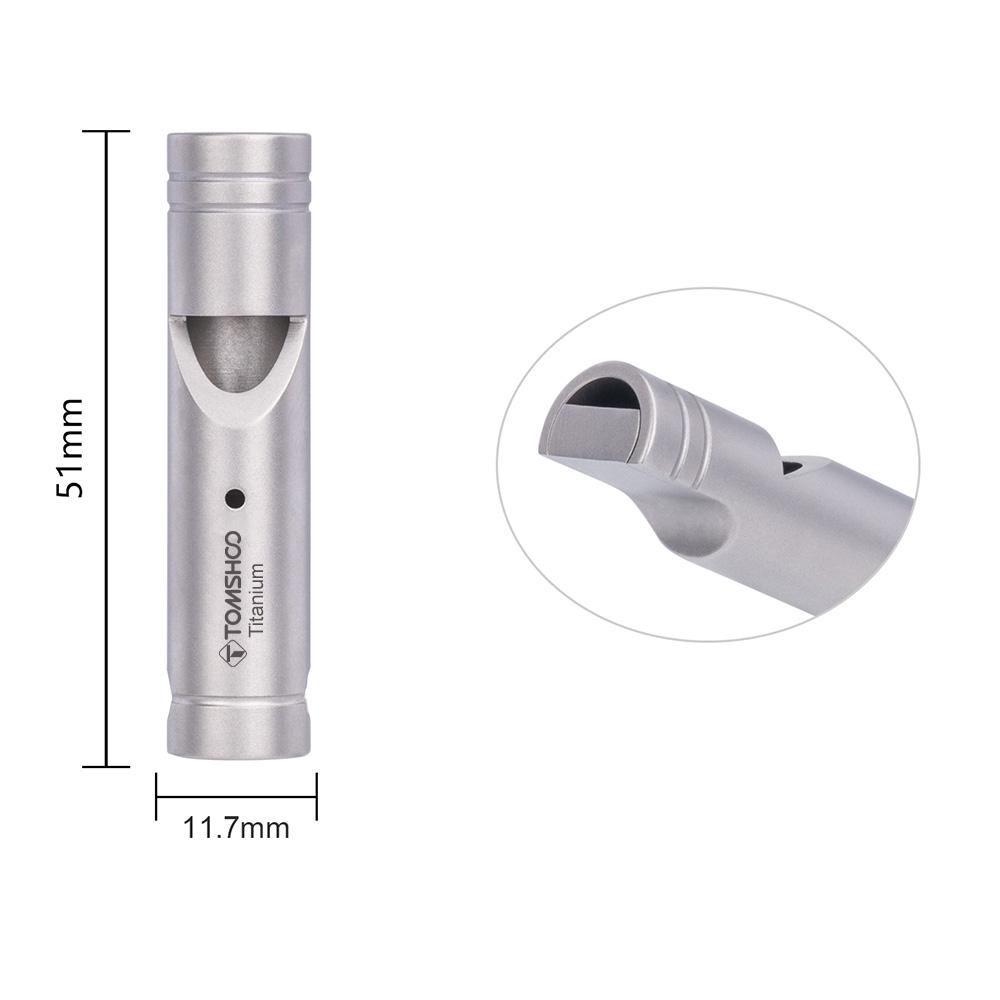 TOMSHOO Titan-Notfallpfeife, Ton veränderbar, Sicherheitspfeifen, laut bis zu 120 dB, aufhängbar