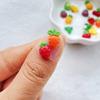 50Pcs Cute Mini Cartoon Cherry, Pineapple, Strawberry Fruits Nail Art Resin Designer Charms DIY Craft For Nail 3D Decorations E