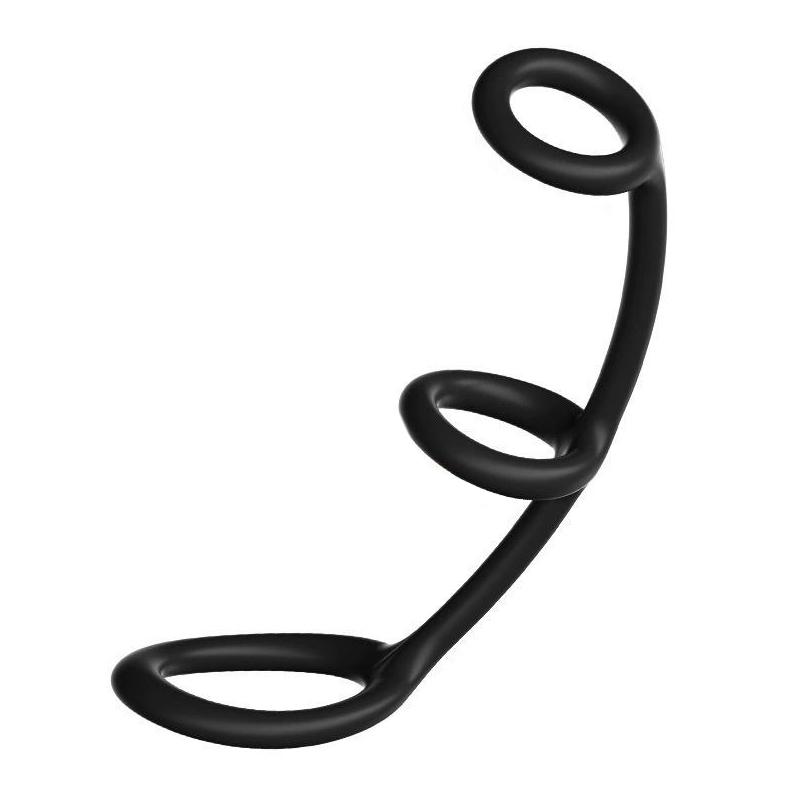 Silicone Lock Precision Ring 3-In-1 Physical Manual Model Men'S Couple Sex Ring Adult Products Sex Toi For Man Penis Ring