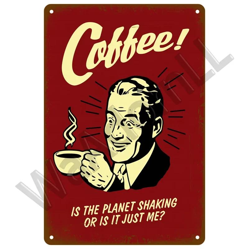 Vintage Plaque Metal Sign Plate Home Decor Tin Signs Coffee Retro Wall Art Posters For Kitchen Bar Iron Painting Decoration Cafe