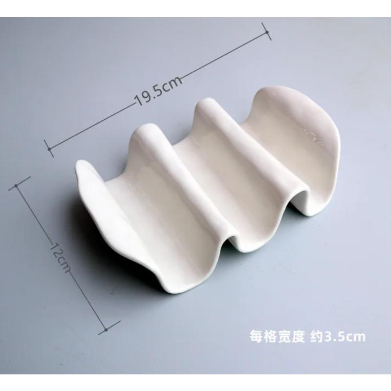 Vaisselle Céramique Blanche Forme Spéciale Assiette Occidentale Assiette Vague Cuisine Moléculaire Assiette Dessert Style Français Assiette Sushi Vaisselle