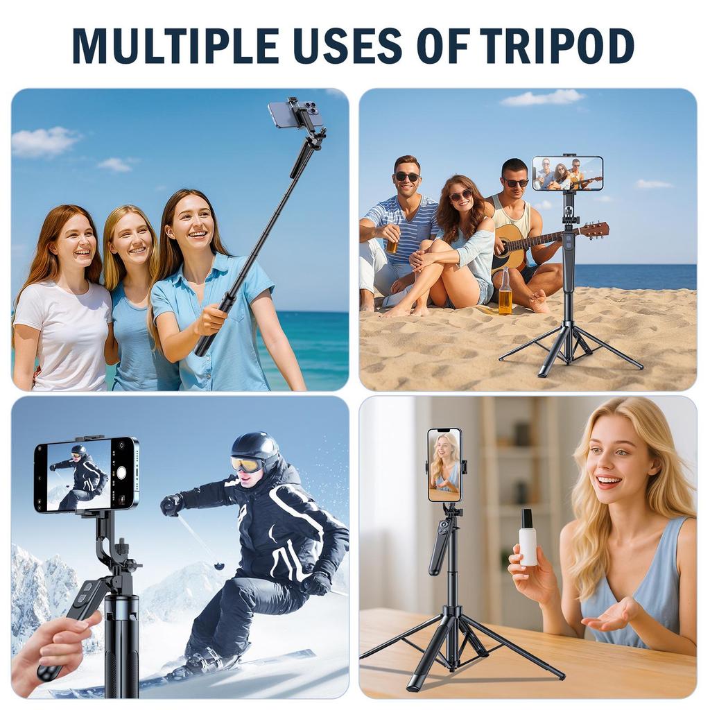 Bluetooth Selfie & Live Streaming Floor Stand for Mobile Phones