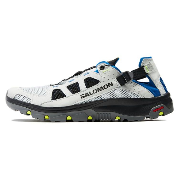 SALOMON Techamphibian 5 Fabric Quick-Drying Breathable Low-Top Water Shoes Men Outdoor Shoes Pearl-Gray Blue 471138