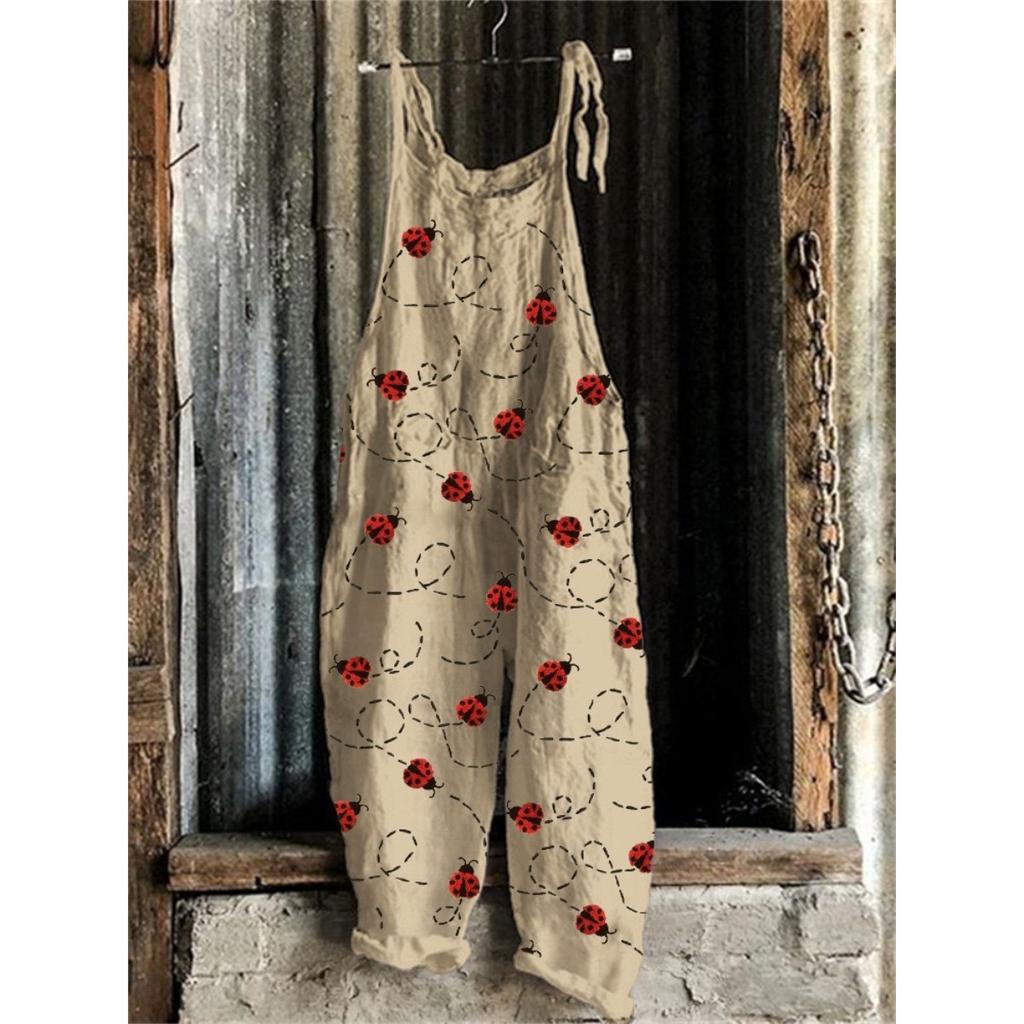 VIONA Heiße Damen Sommer Mode Einteiler Latzhose Einfach Bequem Haus Weite Hosen 3D Hahn Gedruckte Arbeitshosen