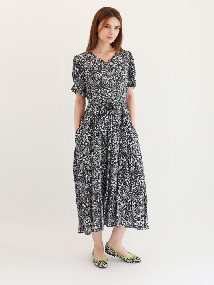 MONTEETH Dream Dress Floral Navy