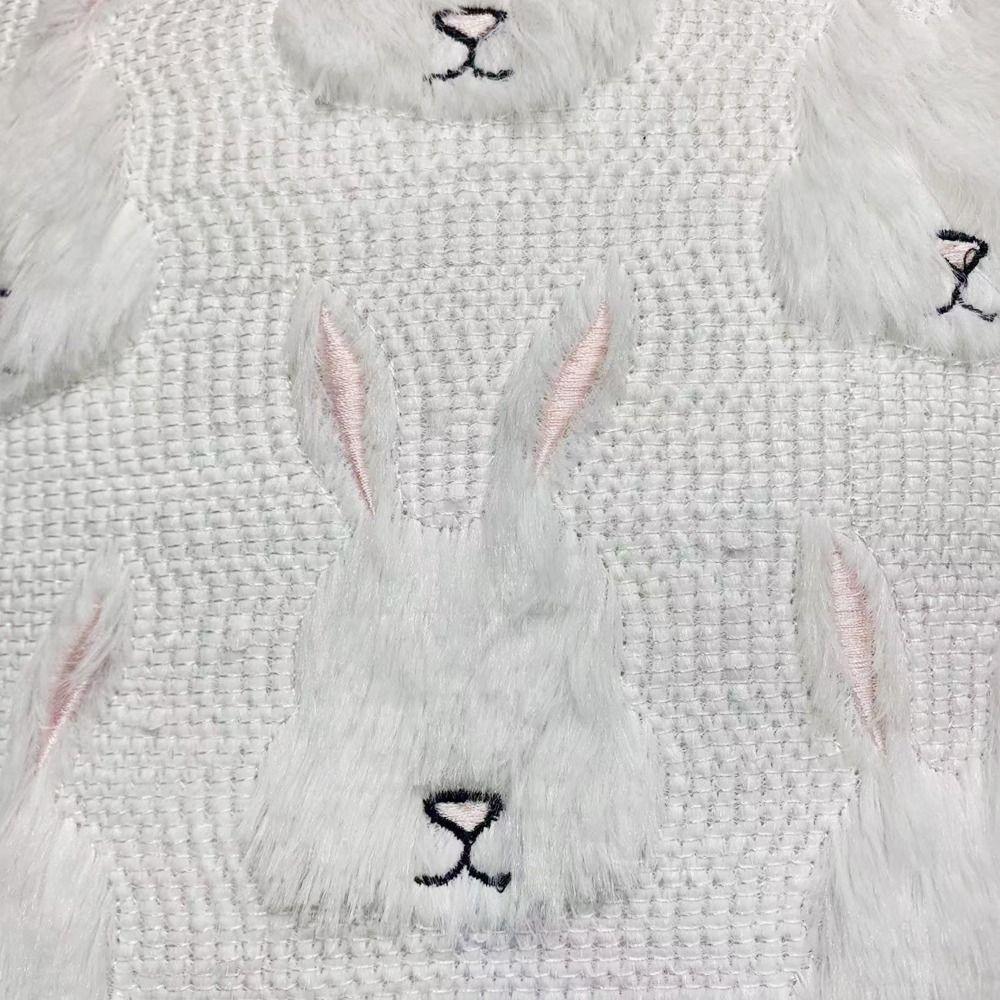 New Super Soft Fluffy Pillow Cover Embroidery Egg Pillow Case Bunny 18x18 in Cushion Pillow Cover Living Room Decor