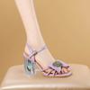 Fashion Colorful Diamond Buckle Bow One Strap Sandals Women's Square Toe Open Toe Slim Strap Anti-Slip Wear-Resistant High Heels