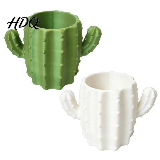 Creative Stationery Holder 3D Printed Cactus Pen Holder Cute Desk Organizer for Pencils Desktop Office Makeup Brushes Multifunctional Storage