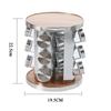 12/16/20 Jars Kitchen Seasoning Storage Organizer Stainless Steel Spice Rack 360° Rotating Carousel Spice Jar Storage Rack