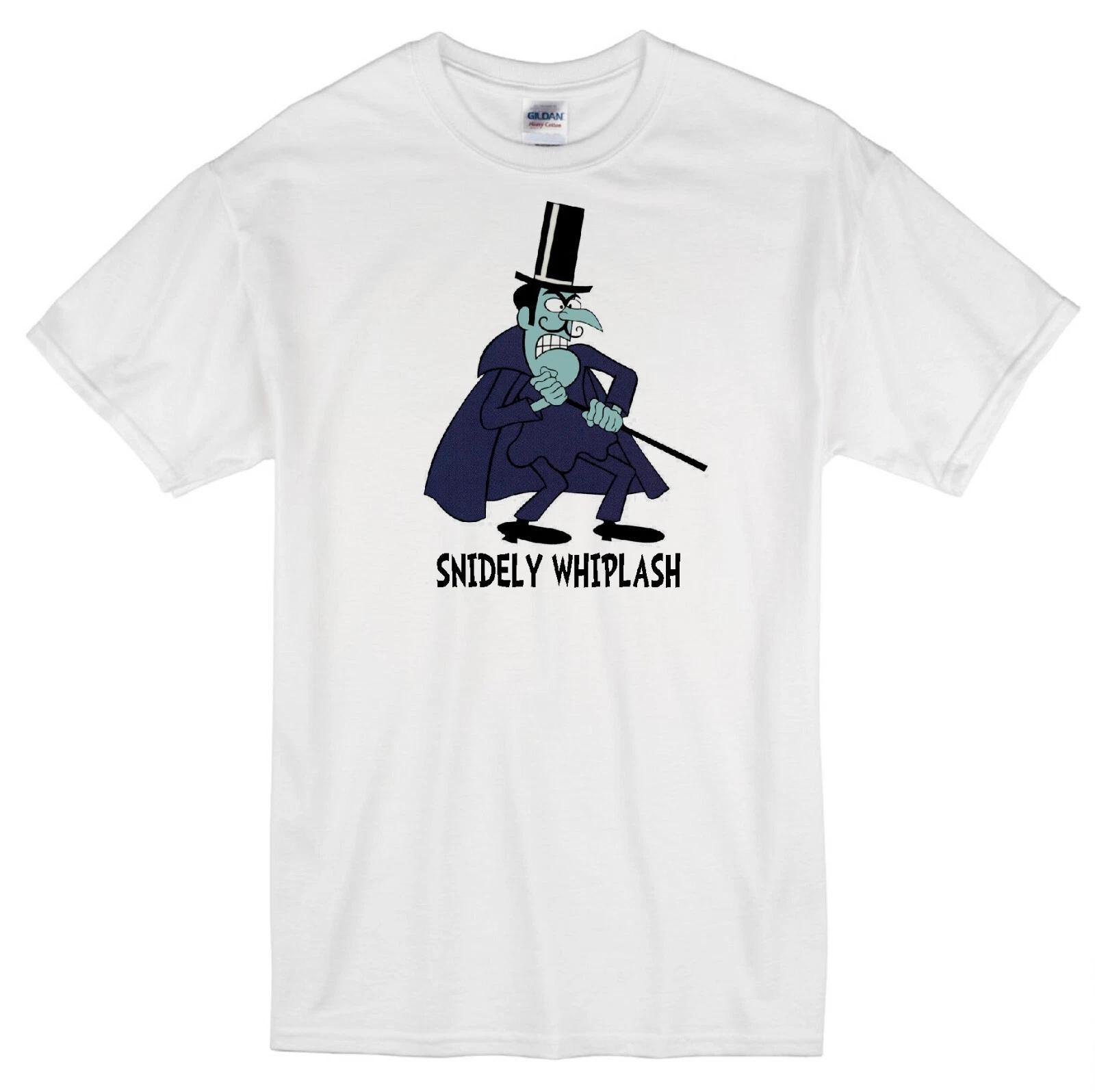 SNIDELY WHIPLASH EVIL VILLAIN CARTOON DUDLEY DO-RIGHT NELL TV WHITE T-shirt L