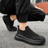 Sommer Neue Street Sport Stil Mesh Atmungsaktiv Einfarbig Schwarz Sneakers Für Herren Tägliche Kleidung Slipper Loafer Outdoor Freizeitschuhe