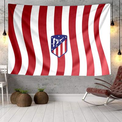 Atletico Madrid Crest Tapestry, Unique Design Tapestry, Wall Decor for Bedroom,Livingroom, Playroom,Heartwarming Fan Holiday Gifts