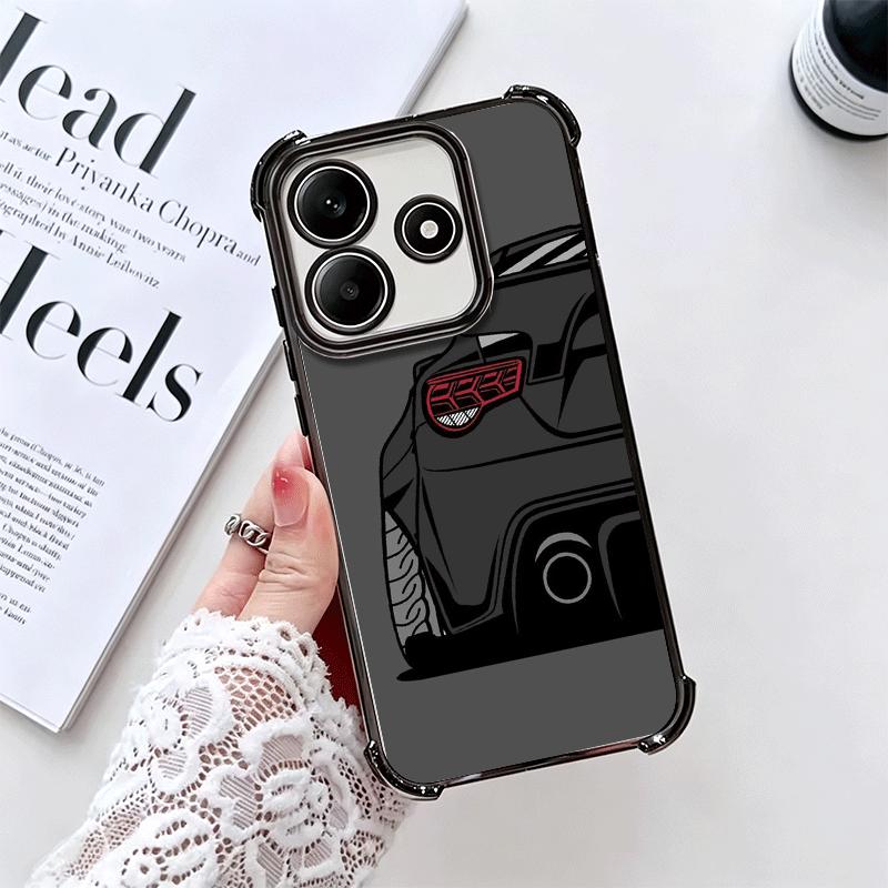 JDM Sports Cars Minimalist Design Plating Phone Case For Xiaomi Redmi Note 14 15 Pro Plus 13 12 11 11S 11T 10 9S 9 5G Anti-Fall