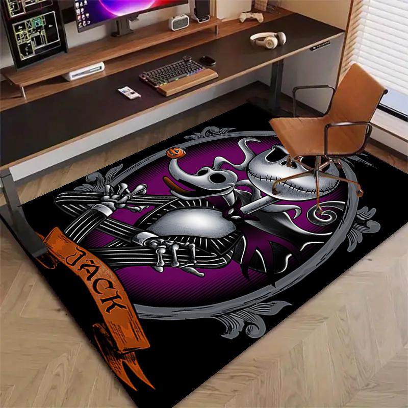 1pc Jack Christmas7 Design Printed Area Rug Carpet for Bedroom Living Room Home Decor Rugs Mat Non Slip Mat Rug for Bedside
