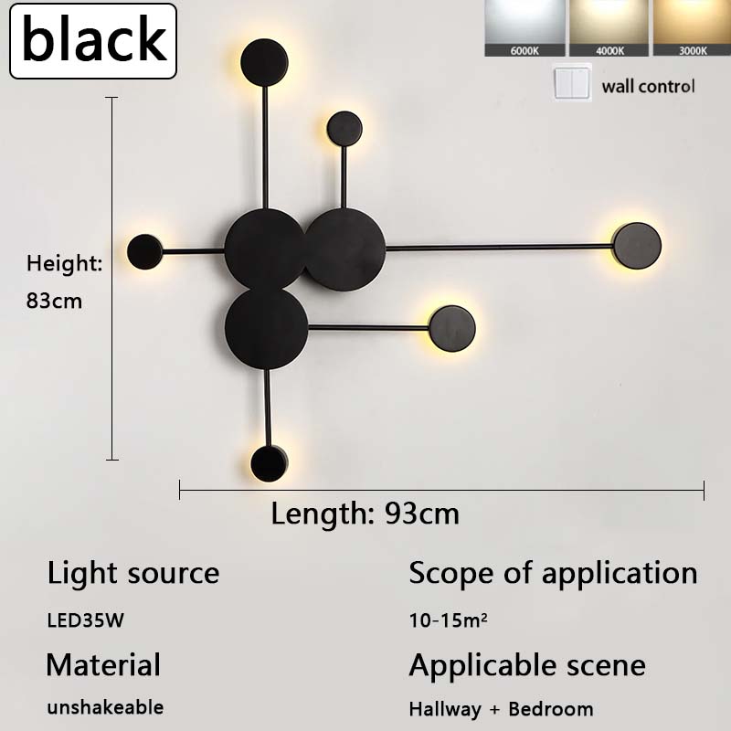 Lampa de perete LED scandinav modern simplu pentru living, hol, noptieră dormitor, lămpi și felinare decorative de perete Beidou
