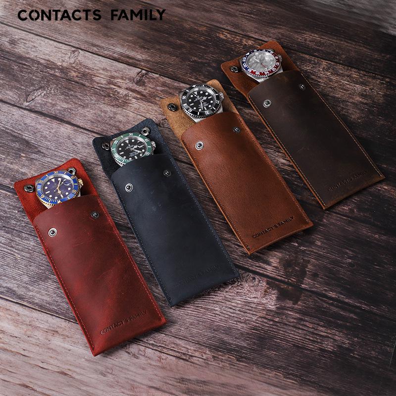 Genuine Leather Protective Case for Apple Watch - Universal Mad Horse Leather