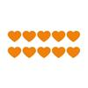 Heart Shaped Reflective Motorcycle Stickers 10PCS Flexible Decals Easy Application Removable Adhesive For Vehicle Surfac