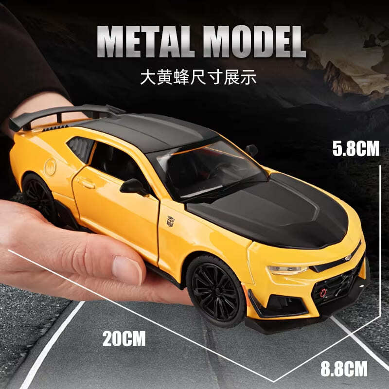 1:24 Chevrolet Camaro Alloy Die-cast Sports Car Model Toy Simulation Vehicle Pull-back Toy Children Boy Gift Trendy Ornaments Decoration