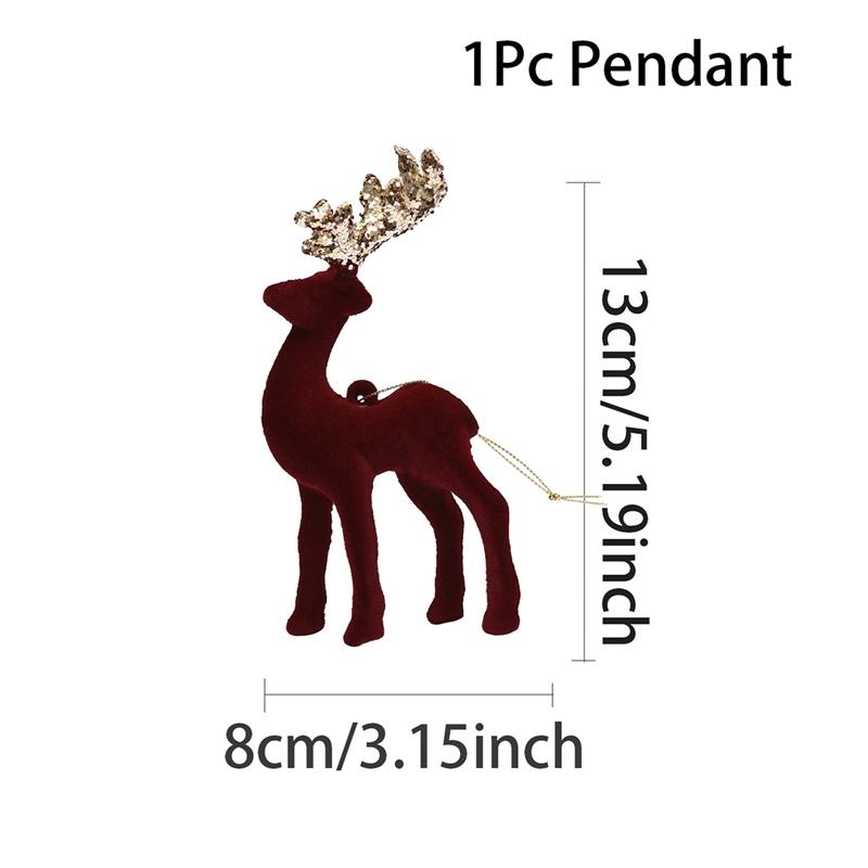 DIY Christmas Reindeer Ornaments Christmas Decorations For Home 2025 Christmas Tree Hanging Pendant Navidad Noel New Year Gifts